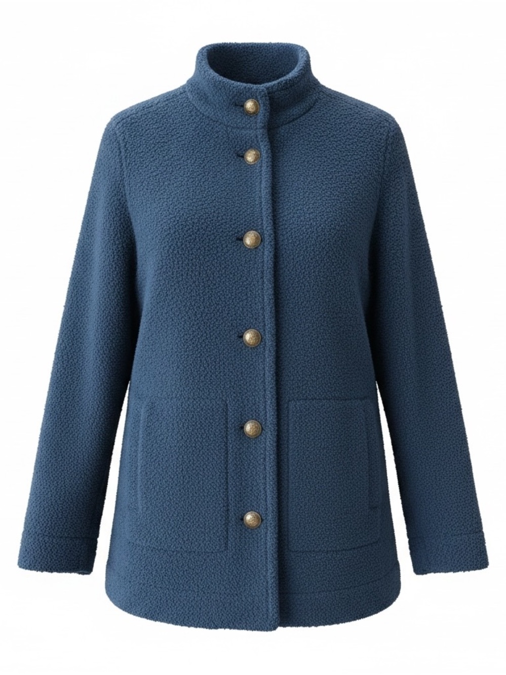 Susan Graver Weekend Sherpa Button Front Jacket